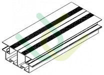 Dachzwischenprofil, doppelt, 7226, L1333, 