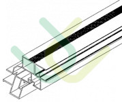 Giebelendprofil, links, 7237, L1362, green, Panton, Gruen
