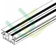 Dachzwischenprofil, doppelt, 7256, L1356, green, P, Gruen