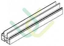 Zwischenprofil, li, 7346, L224,5, green, Pantone-5, Gruen