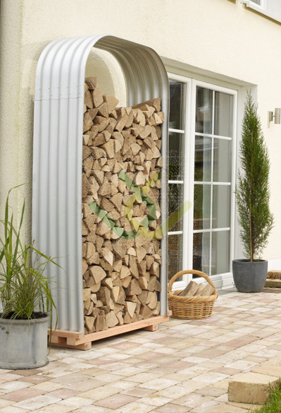 Holzunterstand , hoch, Holz-Unterbau